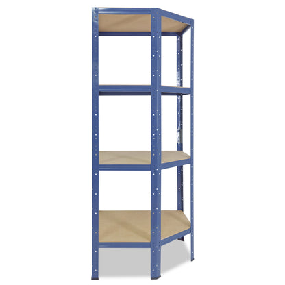 shelfplaza HOME Eckregal 155x90x60 cm blau mit 4 Böden