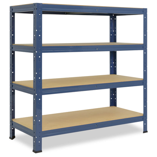 shelfplaza HOME Schwerlastregal 90x60x40 cm blau mit 4 Böden