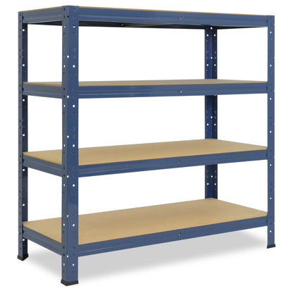 shelfplaza HOME Schwerlastregal 90x110x50 cm blau mit 4 Böden