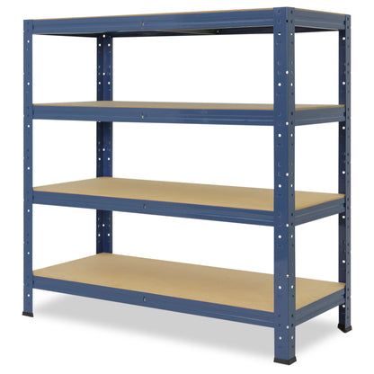 shelfplaza HOME Schwerlastregal 90x30x50 cm blau mit 4 Böden