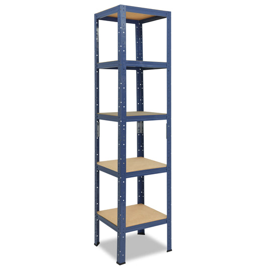 shelfplaza HOME Schwerlastregal 180x30x30 cm blau mit 5 Böden