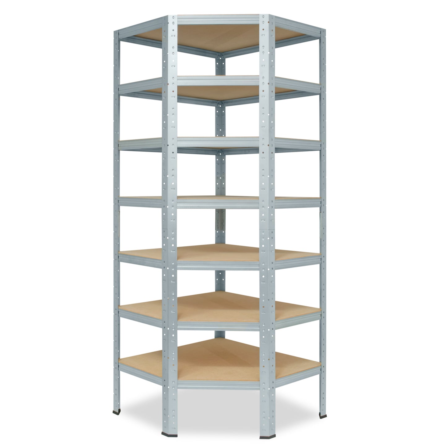 shelfplaza HOME Eckregal 230x80x50 cm verzinkt mit 7 Böden