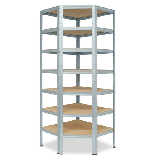 shelfplaza HOME Eckregal 230x70x40 cm verzinkt mit 7 Böden