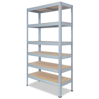 shelfplaza PRO Schwerlastregal 200x90x50 cm verzinkt mit 6 Böden