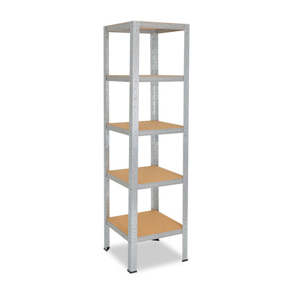 shelfplaza HOME Schwerlastregal 230x23x23 cm verzinkt mit 5 Böden