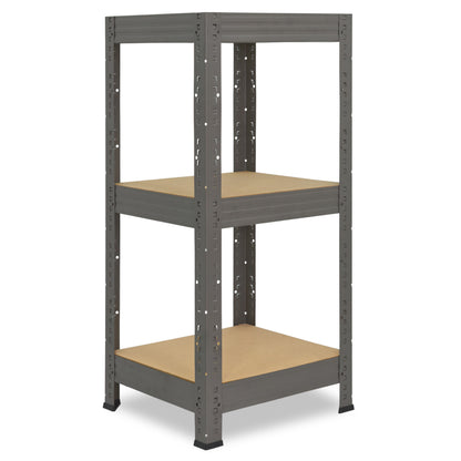 shelfplaza PRO Schwerlastregal 90x30x30 cm grau mit 3 Böden