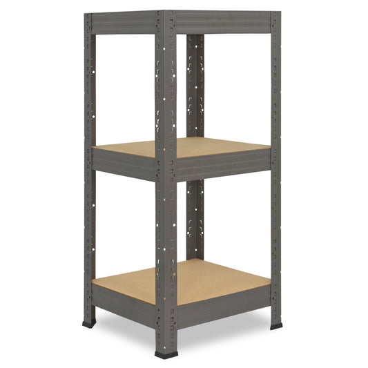 shelfplaza PRO Schwerlastregal 90x45x45 cm grau mit 3 Böden