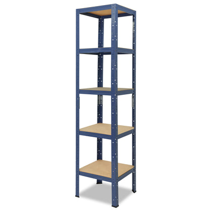 shelfplaza HOME Schwerlastregal 200x50x50 cm blau mit 5 Böden