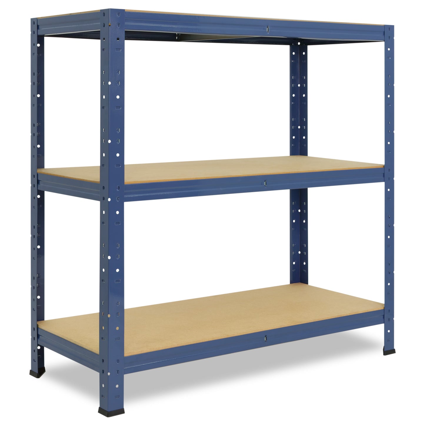 shelfplaza HOME Schwerlastregal 100x80x40 cm blau mit 3 Böden