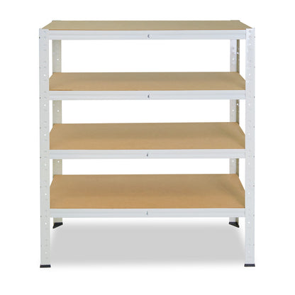 shelfplaza HOME Schwerlastregal 115x70x23 cm weiß mit 4 Böden