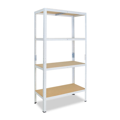 shelfplaza HOME Schwerlastregal 200x50x30 cm weiß mit 4 Böden