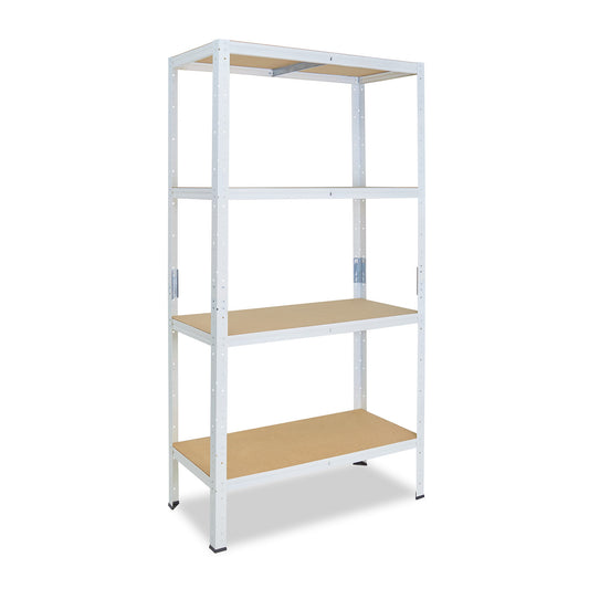 shelfplaza HOME Schwerlastregal 180x80x50 cm weiß mit 4 Böden