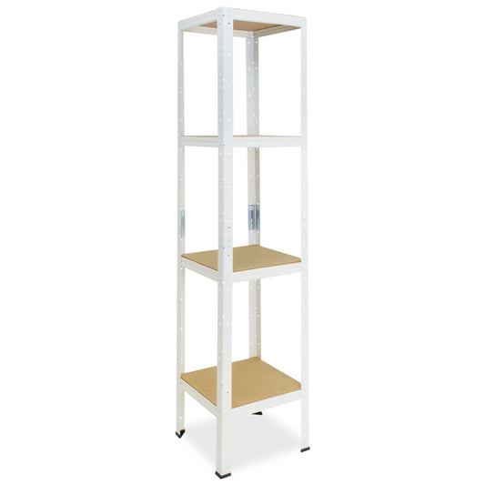 shelfplaza HOME Schwerlastregal 180x60x60 cm weiß mit 4 Böden