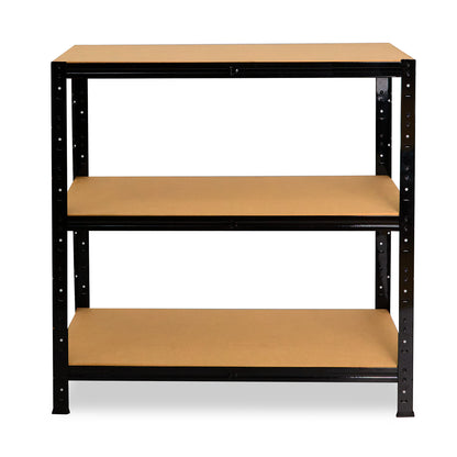 shelfplaza BLACK Schwerlastregal 90x30x60 cm schwarz mit 3 Böden