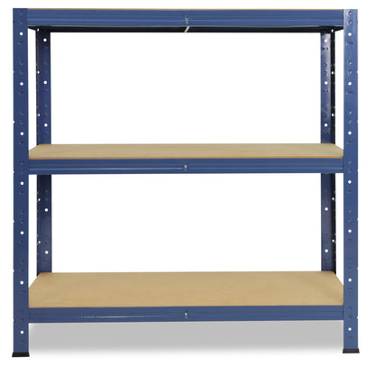 shelfplaza HOME Schwerlastregal 100x100x50 cm blau mit 3 Böden