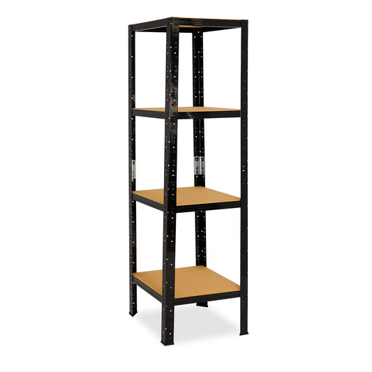 shelfplaza BLACK Schwerlastregal 200x50x50 cm schwarz mit 4 Böden