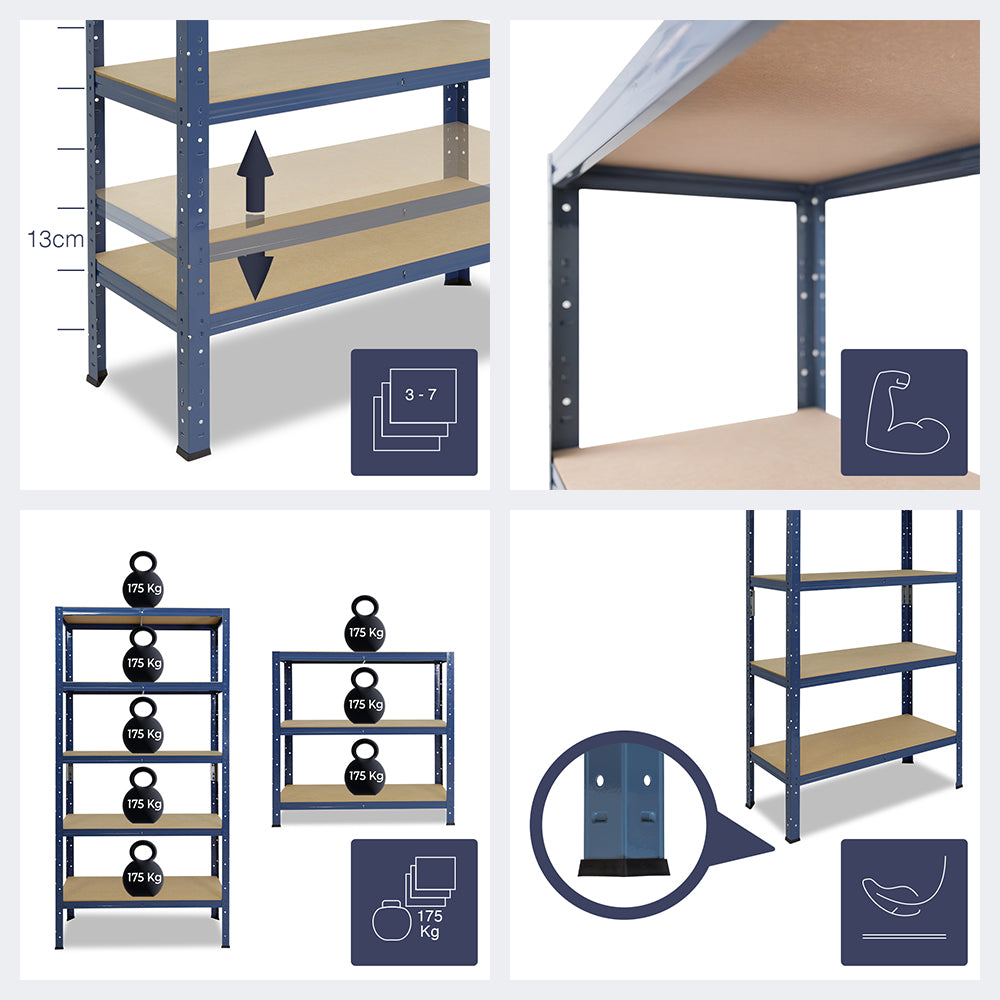 flexible Bodenhöhen (13cm), Unterzüge sorgen für Stabilität, Traglast bis zu 175 kg je Boden, bodenschonende Füße