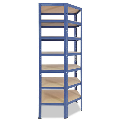 shelfplaza HOME Eckregal 230x80x50 cm blau mit 7 Böden