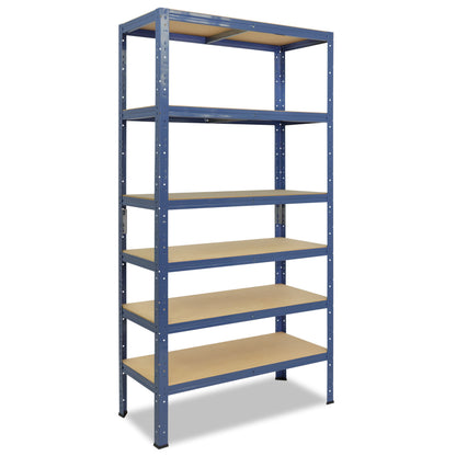 shelfplaza HOME Schwerlastregal 200x70x50 cm blau mit 6 Böden