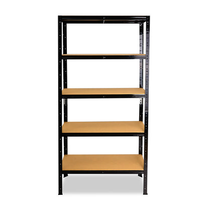 shelfplaza BLACK Schwerlastregal 200x40x23 cm schwarz mit 5 Böden