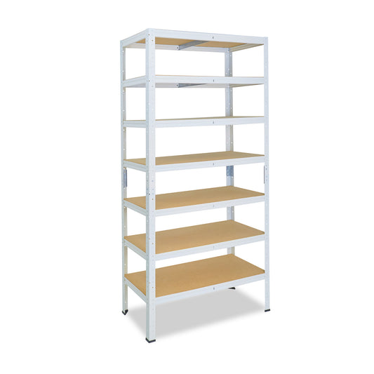 shelfplaza HOME Schwerlastregal 180x80x50 cm weiß mit 7 Böden