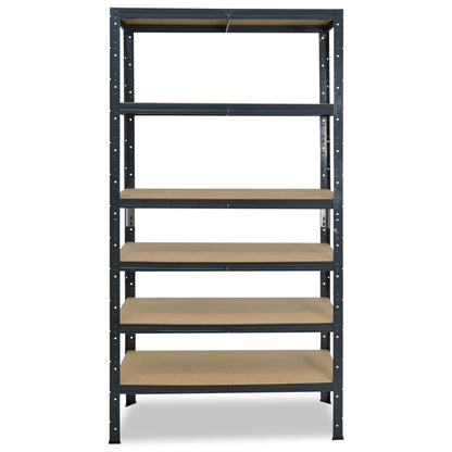 shelfplaza HOME Schwerlastregal 200x23x45 cm anthrazit mit 6 Böden