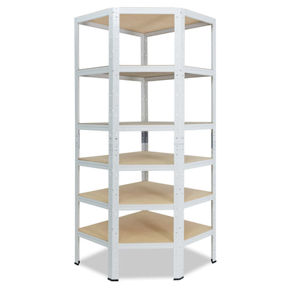shelfplaza HOME Eckregal 180x60x30 cm weiß mit 6 Böden