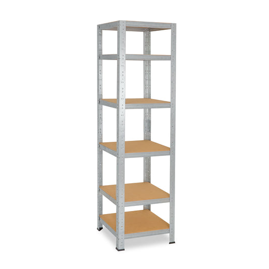 shelfplaza HOME Schwerlastregal 230x30x30 cm verzinkt mit 6 Böden