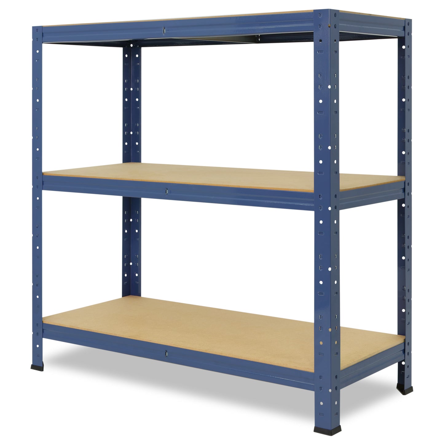 shelfplaza HOME Schwerlastregal 100x40x60 cm blau mit 3 Böden