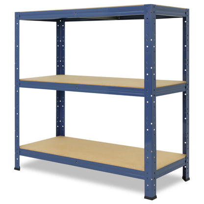 shelfplaza HOME Schwerlastregal 100x40x60 cm blau mit 3 Böden