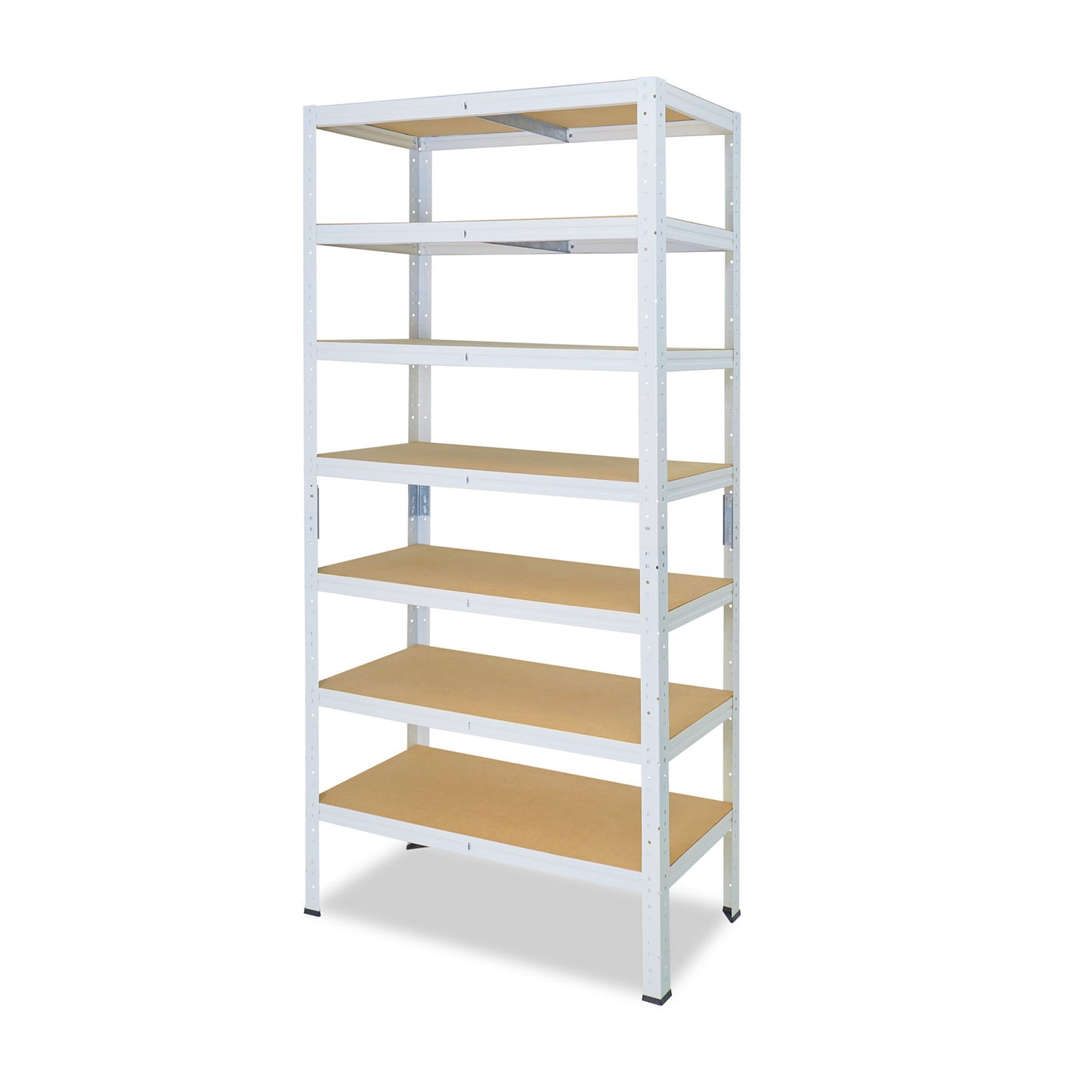 shelfplaza HOME Schwerlastregal 180x40x30 cm weiß mit 7 Böden