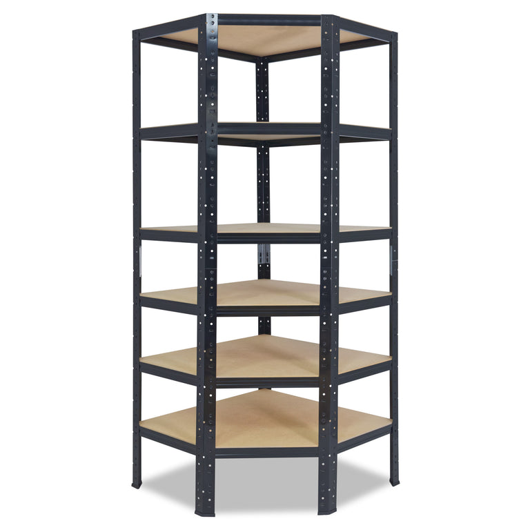 shelfplaza BLACK Eckregal 180x90x60 cm schwarz