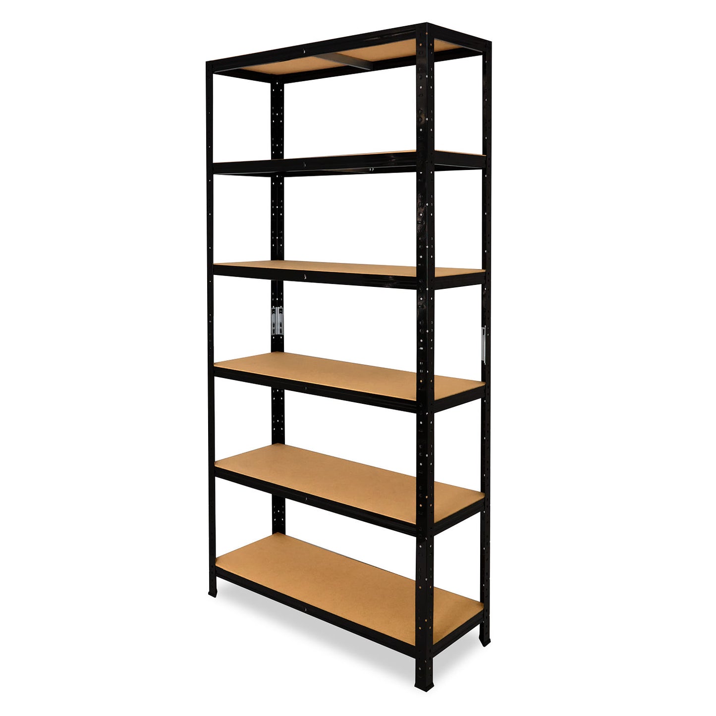 shelfplaza BLACK Schwerlastregal 180x23x60 cm schwarz mit 6 Böden