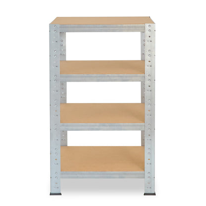 shelfplaza HOME Schwerlastregal 100x45x45 cm verzinkt mit 4 Böden