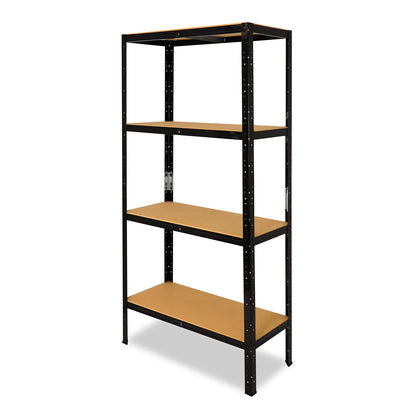 shelfplaza BLACK Schwerlastregal 180x80x50 cm schwarz mit 4 Böden