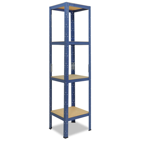 shelfplaza HOME Schwerlastregal 155x30x30 cm blau mit 4 Böden