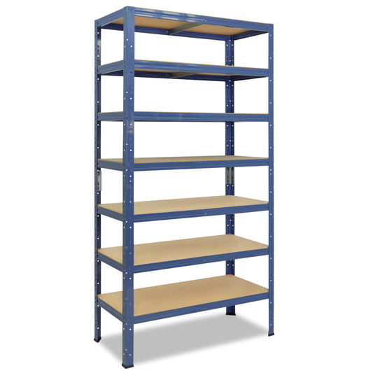 shelfplaza HOME Schwerlastregal 230x70x45 cm blau mit 7 Böden