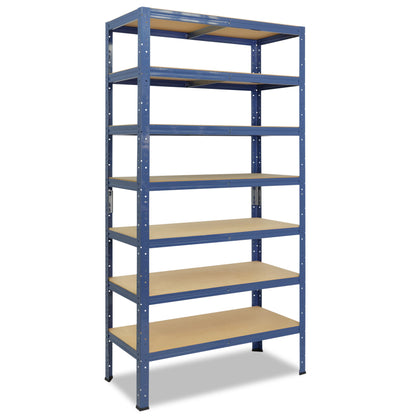 shelfplaza HOME Schwerlastregal 180x40x30 cm blau mit 7 Böden