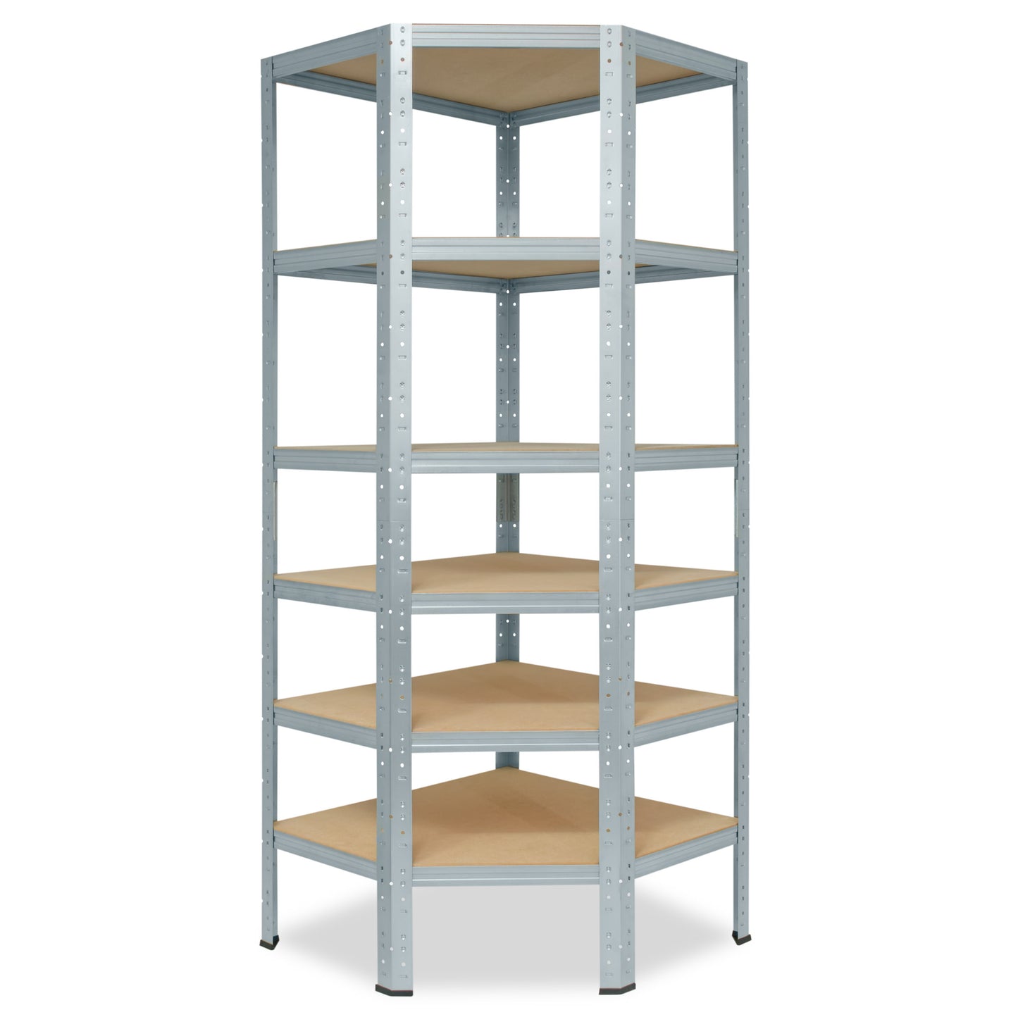 shelfplaza HOME Eckregal 180x80x50 cm verzinkt mit 6 Böden