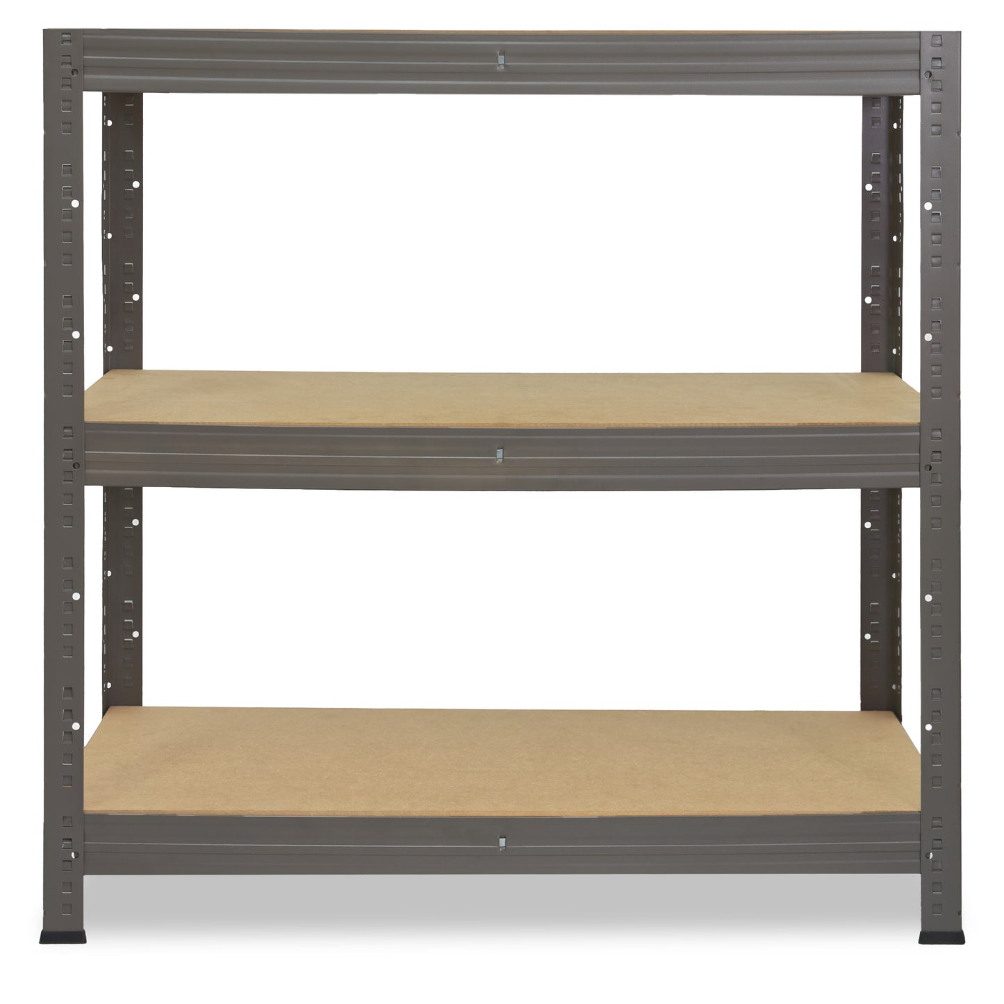 shelfplaza PRO Schwerlastregal 90x130x30 cm grau mit 3 Böden