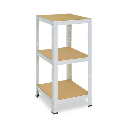 shelfplaza HOME Schwerlastregal 90x30x30 cm weiß mit 3 Böden