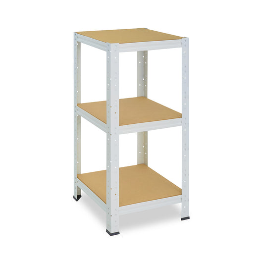 shelfplaza HOME Schwerlastregal 90x40x40 cm weiß mit 3 Böden