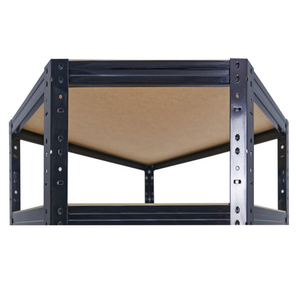 shelfplaza BLACK Eckregal 230x80x50 cm schwarz mit 7 Böden