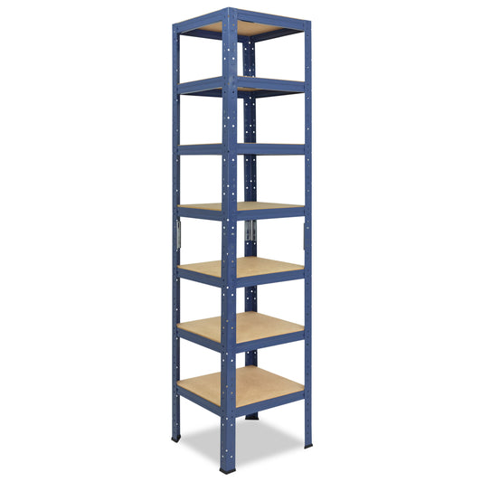 shelfplaza HOME Schwerlastregal 200x50x50 cm blau mit 7 Böden