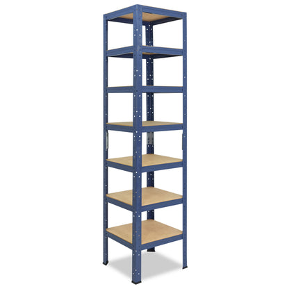 shelfplaza HOME Schwerlastregal 200x40x40 cm blau mit 7 Böden