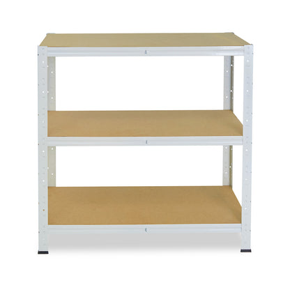 shelfplaza HOME Schwerlastregal 90x50x60 cm weiß mit 3 Böden