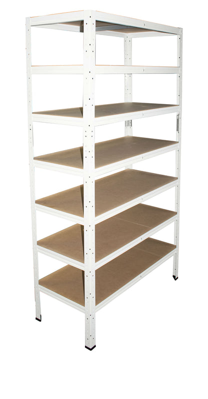 shelfplaza HOME Schwerlastregal 230x40x40 cm weiß mit 7 Böden