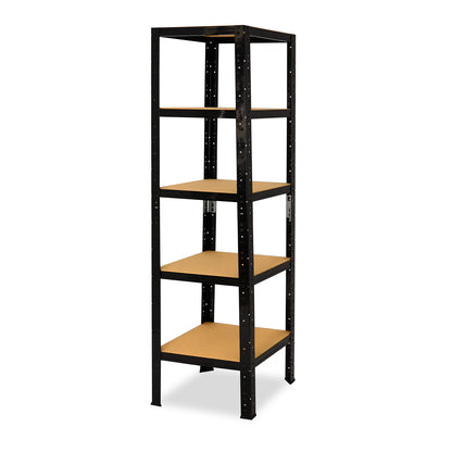 shelfplaza BLACK Schwerlastregal 180x40x40 cm schwarz mit 5 Böden