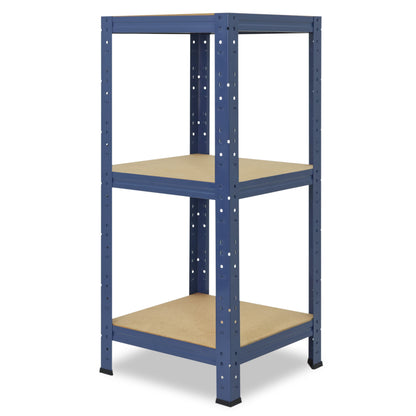 shelfplaza HOME Schwerlastregal 90x30x30 cm blau mit 3 Böden