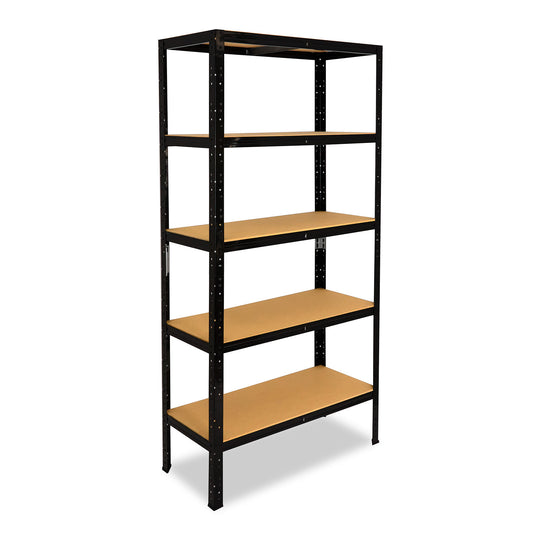 shelfplaza BLACK Schwerlastregal 180x80x60 cm schwarz mit 5 Böden